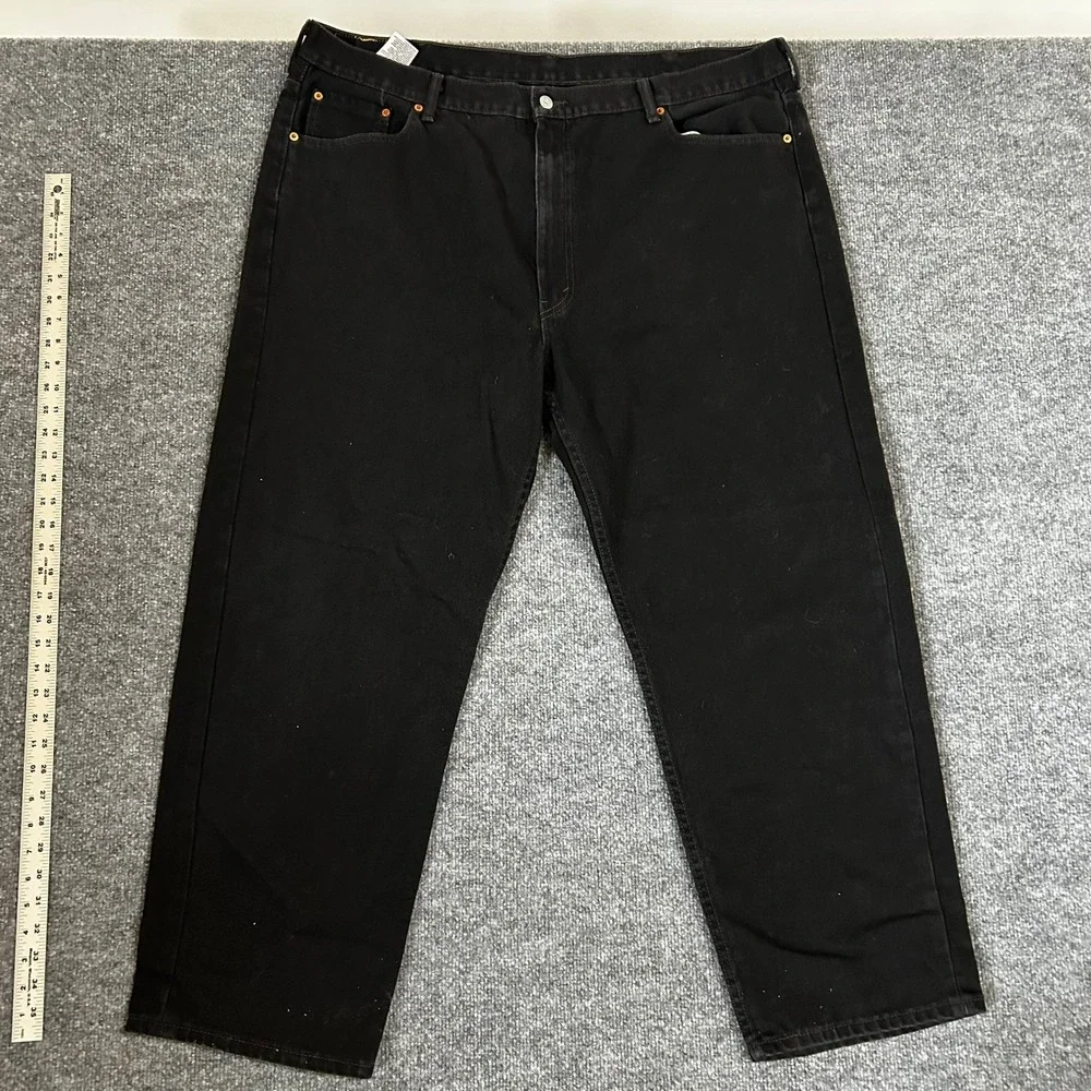 Levi's Jeans Mens Size 46x30 Black 550 Relaxed Fit Tapered Leg Denim Casual